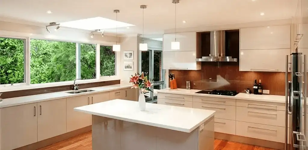 Kitchen cabinet refacing and remodel results in a modern kitchen in El Paso, TX