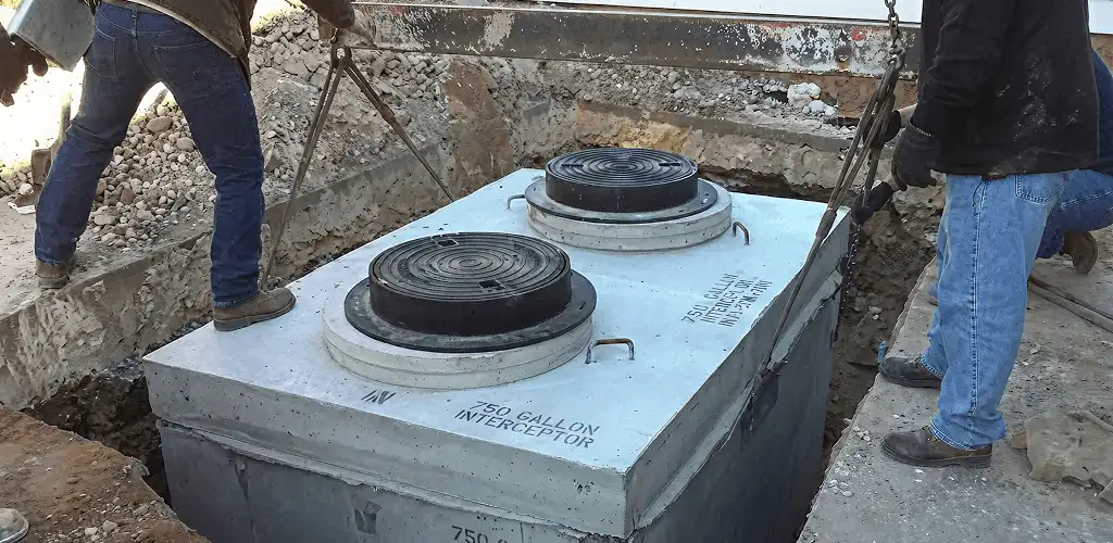 Grease trap installation for a commercial property drainage system in El Paso, TX
