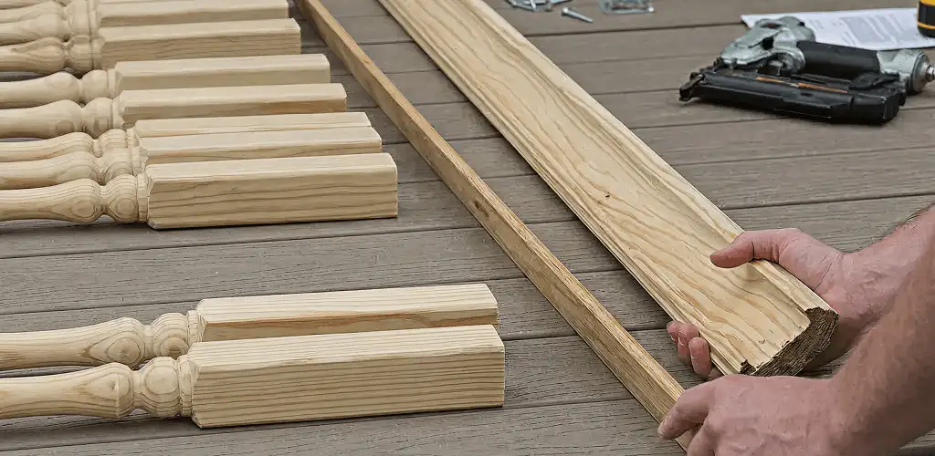 Handrail installation materials and wood components for stair rail work in El Paso, TX